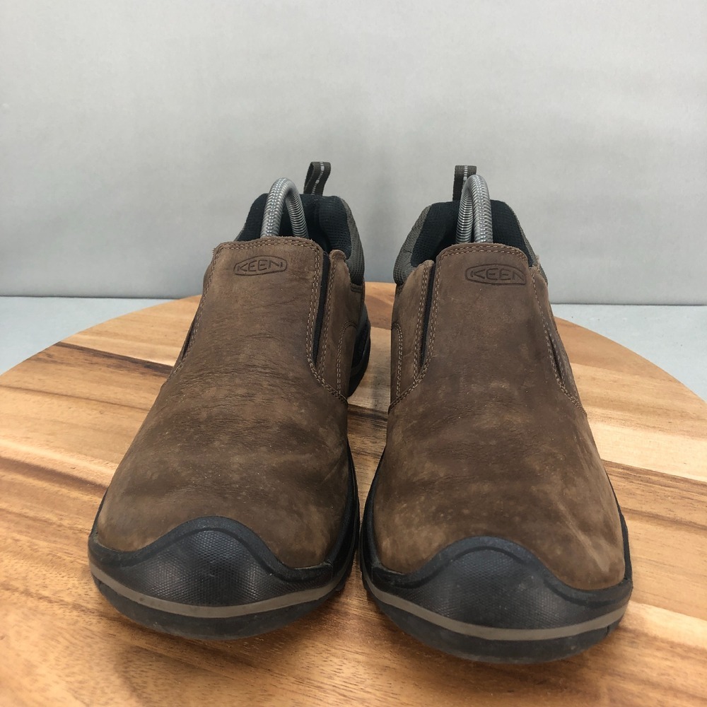 Keen Rialto Slip On Casual Shoes Mens 9.5 Brown Leather Comfort Walking Cushion - Picture 2 of 7
